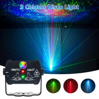 1 x RAW Customer Returns Jagdag disco ball, music-controlled disco light party light set 90 different patterns RGB strobe effect party light with remote control and USB for family party, birthday and wedding - RRP €27.99