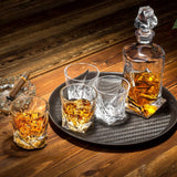 1 x RAW Customer Returns KANARS Crystal Whiskey Carafe and Glasses for Whiskey Scotch Cognac Martini 800ml Bottle with 4 x 300ml Whiskey Glass 5 Piece Beautiful Cadea Box - RRP €65.45