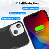 1 x RAW Customer Returns HUOBAO Battery Case for iPhone 13 6000mAh Additional Battery Charging Case Battery Case Cell Phone Case, Battery Case Power Bank Case for iPhone 13, Ultra Thin and Portable Battery Case 6.1 inch  - RRP €33.18