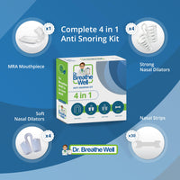 1 x RAW Customer Returns Dr. Breathe Well - Complete Anti-Snoring Kit - 1x Anti-Snoring Splint - 30x Anti-Snoring Nasal Strips - 8 Anti-Snoring Nasal Dilators - RRP €25.16