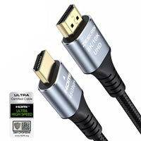 1 x RAW Customer Returns ZESKRIS 8K HDMI 2.1 Cable 1M, Certified 48Gbps Ultra High Speed Braided Cable HDMI Cable, Support 4K120Hz, 8K60Hz, eARC, HDR 10, HDCP 2.2 2.3, Compatible with Laptop, TV, Monitor, PS5 - RRP €9.99