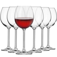 1 x RAW Customer Returns Krosno Glasses Red Wine Glass Set of 6 350ML Venice Collection Ideal for the home, restaurant, parties and receptions Dishwasher safe - RRP €35.99