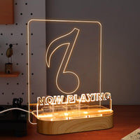 1 x RAW Customer Returns YuanDian Record Stand, Wooden Record Stand, Acrylic Holder for Vinyl Album Display and Storage with Warm White Lights, LED Display Storage Box with USB Powered - RRP €34.99