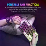 1 x RAW Customer Returns XINMENG Wired Gaming Keyboard Mouse Combo, with 61 Keys RGB Backlit Gaming Keyboard, Mouse Pad, 7 Color Breathing Light Gaming Mouse, 3600 DPI, Panda Series Color, for PS4 Windows PC Mac Laptop-Black - RRP €34.84