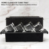 1 x RAW Customer Returns Crystalline Ice Cube Trays, Giant Tray for 2 Ice Cube Machines, 8 Large Clear Ice Cubes for Whiskey and Cocktails, with Storage Bag - RRP €40.06