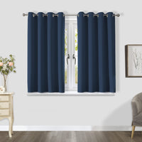 1 x RAW Customer Returns CUCRAF Window Treatment Blackout Curtains Super Soft Solid Thermal Insulated Eyelet - H54 x W52 Set of 2, Bedroom Light Blocking Curtains for Kids Room and Doors, Navy Blue - RRP €33.99