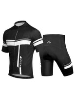 1 x RAW Customer Returns INBIKE cycling jersey men s short sleeve women s cycling clothing men s set short cycling jersey and cycling shorts with seat pad white, XL  - RRP €38.3