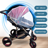 4 x Brand New 2Pcs Mosquito Nets for Stroller, Baby Crib, for Pram, Universal, Fine Mesh Fabric, to Protect the Baby from Insects - RRP €31.44