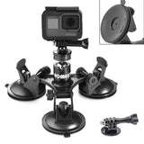 1 x RAW Customer Returns Homeet Super Suction Suction Cup Holder for Action Camera with Triple Vacuum Base Power Suction 360 Rotation Ball for Nikon Canon Sony Pentax Olympus Action Camera SJCAM Garmin YI Tripod Mount - RRP €18.99