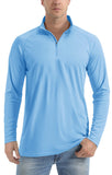 1 x RAW Customer Returns TACVASEN Men s 1 4 Zip Long Sleeve Shirts UV Shirts Outdoor Shirts Sun Protection Running Shirts Summer for Men, Water Blue, XL - RRP €28.21