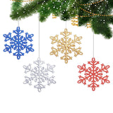 1 x Brand New 32 Piece Snowflake Decoration, Christmas Snowflake, Glittering Snowflake, Hanging Flake Ornaments, Plastic Christmas Snowflake Decorations with String - RRP €8.99