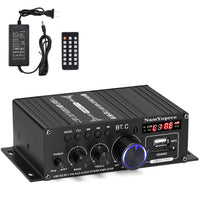 1 x RAW Customer Returns Bluetooth Amplifier HiFi Stereo Amplifier Max 800W- 2 Channel Mini Audio Amplifier 40WX2 Class D Amplifier Digital Power Amplifier with Bass Treble Tuner for PC Home Theater 12V - RRP €33.89