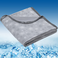 1 x RAW Customer Returns CHOSHOME Cooling Blankets Double-Sided Cold Effect for Sleeping Two-Sided Self-Cooling Lightweight Summer Blanket with Japanese Q-Max 0.42 Cooling Fibers Double-Sided Soft Blanket for People Gray 200x220CM - RRP €28.22