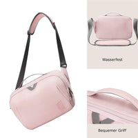 1 x RAW Customer Returns bagsmart Camera Bag Large Shoulder Bag for DSLR SLR Camera and Accessories Pink - RRP €32.99