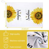 1 x RAW Customer Returns Bencailor 4 Pack Sunflower Kitchen Towels Summer Sea Beach Flowers Kitchen Dish Towels Quick Drying Kitchen Decor for Cooking, 16 x 24 Inch - RRP €15.35