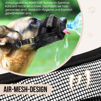 1 x Brand New SlowTon muzzle medium dogs, breathable soft air mesh muzzle dog, adjustable reflective muzzles for dogs with connecting strap prevents biting chewing - RRP €7.01