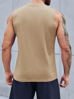 1 x RAW Customer Returns Tank Top Men s Sleeveless Muscle Shirts Gym Sports Undershirt Men T Shirt Men s Fitness Tank Tops Tee Top for Men Khaki 3XL - RRP €19.15