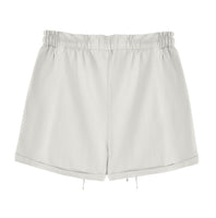 1 x RAW Customer Returns Karlywindow Women s Shorts High Waist Paperbag Shorts Loose A Line Summer Pants with Wide Legs Beige M - RRP €26.17