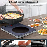 1 x RAW Customer Returns Single induction hob 2000W AMZCHEF Portable induction plate with quiet operation, 9 power and temperature levels, 4 automatic menus, ultra-thin housing design, safety lock, timer, blue - RRP €79.99