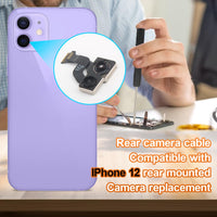 1 x RAW Customer Returns YHX-OU Rear Camera Main Camera Rear Replacement For iPhone 12 12 MP Back Camera Rear Main Camera Rear Replacement 1 Piece Camera Lens Glass Replacement Tool - RRP €36.96