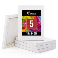 1 x RAW Customer Returns Zenacolor Set of 5 Canvas for Painting 50x70 - Wooden Frame 100 Cotton 340GSM - Canvas for Painting for Acrylic Colors, Oil, Tempera - Large Size Canvas for Artists - RRP €40.55