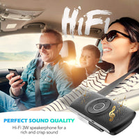 1 x RAW Customer Returns AGPTEK Car Handsfree Bluetooth 5.0 with Built-in Microphone, Clip for GPS, Music, TF Card Slot, Auto Reconnect, Speakerphone, Car, IOS Siri Google Assistant - RRP €26.99