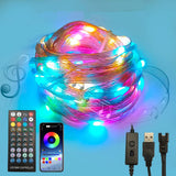 10 x Brand New LED Fairy Lights Music Sync Addressable IC Dimmable Bluetooth APP and Remote Control String Lights for Room Balcony Garden Wedding Christmas Indoor and Outdoor Decorations,10M Outdoor Use - RRP €228.0