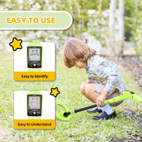 1 x RAW Customer Returns DR. TEK Metal Detector Kids, Lightweight Gold Detector with LCD Display, 69-100 cm Adjustable Metal Detector for Kids Waterproof, Metal Detector with Sand Shovel, Sand Sieve, Green - RRP €42.99