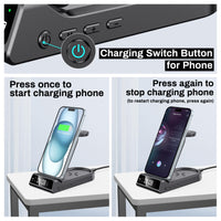 1 x RAW Customer Returns SwanScout Inductive Charging Station for iPhone, Foldable Wireless Charging Station for iPhone 15 14 13 12 Series, Wireless Charger for iWatch 9 Ultra SE 8 7 6 5 4 3 Air-Pods Pro 3 2 - RRP €48.5