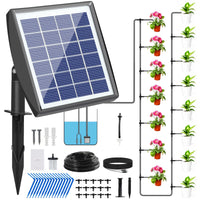 1 x Brand New RISINGUP Solar Irrigation System Automatic Set, Automatic Garden Irrigation System with 15 m Hose for Garden and Balcony Potted Plants, Outdoor Area, Vegetables with Siphon  - RRP €41.34