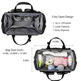 1 x RAW Customer Returns Pomelo Best Baby Diaper Changing Bag, Large Capacity Bag, Waterproof, with 2 Hooks Baby Stroller and Portable Diaper Changing Bag Classic Black  - RRP €37.24