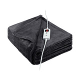 1 x RAW Customer Returns 7chatudo electric blanket with automatic switch-off Electric heating blanket 1.80m x 1.30m 6 temperature levels Fast warm-up 5 automatic switch-off timers Washable Slate grey - RRP €28.03