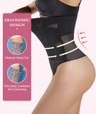 1 x Brand New CheChury Women s Shapewear Panties Flat Stomach Invisible High Waist Slimming Shapewear Lace Effective Panties Underwear,Black,XL - RRP €22.8