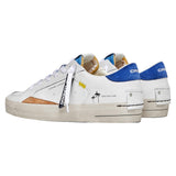 1 x RAW Customer Returns Sneaker Crime London Sk8 Deluxe in Pelle White Pacific Blue US24CR02 17105PP6.10 43 - RRP €169.51