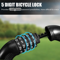 15 x Brand New 5 digit bicycle lock, 7 x 900mm combination lock bicycle chain lock with number code, bicycle lock for bicycles ebike motorcycles - RRP €120.75