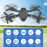 6 x RAW Customer Returns Drone with camera HD 4K, RC foldable FPV WiFi live transmission drone for children beginners, 2 batteries, long flight time, headless mode, trajectory flight, obstacle avoidance, one key start landing, headless mode - RRP €278.28