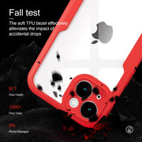 1 x RAW Customer Returns ZHOUDSAEIFD Case for iPhone 12 Pro Max, 360 Full Body Protection Military Grade Shockproof Phone Case with Screen Protector - Red - RRP €21.6