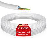 1 x RAW Customer Returns  NYM-J 3x1.5 mm cable with DEKRA certification - safety and quality combined freely selectable lengths from 5 to 100 meters, German quality goods and excellent electrical conductivity  - RRP €14.97