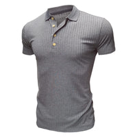 1 x Brand New Men s Polo Shirts Short Sleeve Men s Short Sleeve Breathable Summer Slim Fit Men s Shirts Short Sleeve Casual Shirt Golf T-Shirt Gray M - RRP €27.6