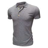 1 x Brand New Men s Polo Shirts Short Sleeve Men s Short Sleeve Breathable Summer Slim Fit Men s Shirts Short Sleeve Casual Shirt Golf T-Shirt Gray XL - RRP €23.18