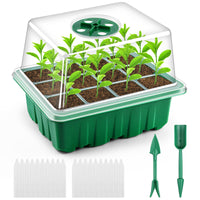 3 x Brand New ASTARON 20 Pack Seed Starting Trays, Thick Seedling Starter Kits with 240 Cells Plant Starter Kit with Humidity Dome Mini Indoor Greenhouse - RRP €61.2