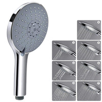 3 x RAW Customer Returns Shower head hand shower, LEEFE 152mm large rain shower - 7 jet types, chrome - RRP €68.97