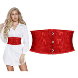 1 x RAW Customer Returns SUOSDEY Women s Red Corset Belt, Wide Waist Belt for Dress Cosplay Tie Waspie Belt - RRP €18.14