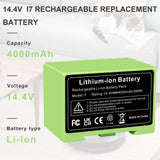 1 x RAW Customer Returns LabTEC 14.4V 4000mAh replacement battery for i7, Li-ion battery for iRobot Roomba 7150 7550 3150 3550 4150 4552 i4 i4 i3 i3 i7158 i7550 i755020 4624864 ABL-D1 vacuum cleaner - RRP €34.99