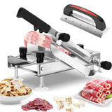 1 x RAW Customer Returns BAOSHISHAN Frozen Meat Slicer Manual Meat Slicer Stainless Steel Ginseng Cutter Household Beef Mutton Roll Bacon Cheese Nougat Deli Shabu Shabu Hotpot - RRP €50.41