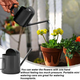 2 x Brand New SPORWAY Watering Can 400ML, Watering Can Small Houseplants Mini Watering Can, Stainless Steel Long Spout Watering Can Small Garden Watering Can for Indoor Home Office Succulents 400ML, Black  - RRP €40.32