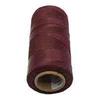 1 x RAW Customer Returns LINHASITA Waxed Spool 100g 360m 0.5mm Thickness Polyester Macrame Cord 30 Colors Wine Red  - RRP €12.99