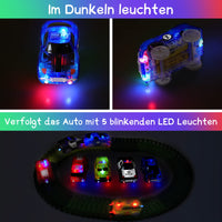 1 x RAW Customer Returns Tracks Cars 4 Pack Toy Magic Car with 5 LED Flashing Lights, Toy Cars Glow in the Dark, Compatible with Most Tracks for Kids, Boys and Girls - RRP €23.17