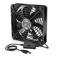 3 x RAW Customer Returns ELUTENG 140mm USB Fan PC Fan with 3 Adjustable Speeds, USB Fan 140mm 5V PC Fan USB PC Fan Compatible with Computer PS4 TV Box AV Cabinet Router - RRP €56.97