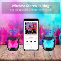 1 x RAW Customer Returns LFS small Bluetooth speaker with light, mini portable Bluetooth box waterproof, hands-free function for phone, wireless speaker for iPhone, galaxy etc. - RRP €20.71